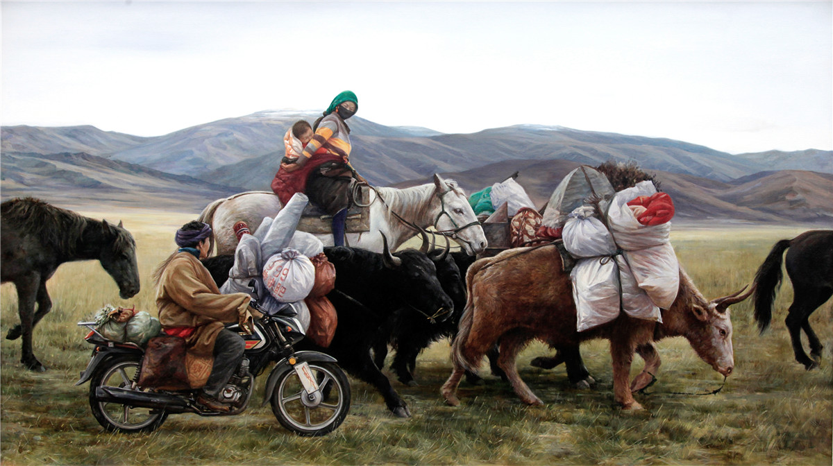 “西迁赞歌 东情路--东北地区西迁民族美术作品北方六省巡展”在兰州交通大学隆重开幕